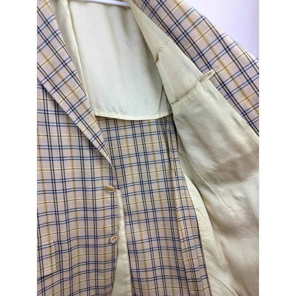 Vintage Corbin Gentlemen's Clothing Plaid Blazer Check Sport Coat Mens - Picture 10 of 12
